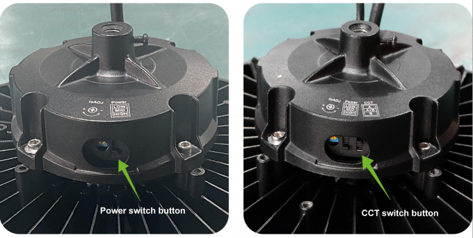 170lm/w हाई ल्यूमेन यूएफओ हाई बे लाइट्स सपोर्ट 3CCT विथ मोशन सेंसर वेयरहाउस इंडस्ट्रियल लाइट्स 1