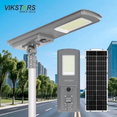 खरीदें 2025 नवीनतम ऑल इन वन सोलर स्ट्रीट लाइट्स आउटडोर 300w 400w 500w रोड के लिए लाइट सेंसर मोशन सेंसर सोलर लैंप के साथ ऑनलाइन निर्माण