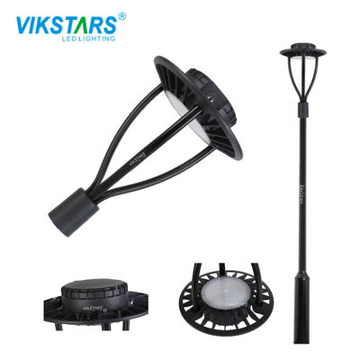 पार्क के लिए राउंड शेप एलईडी गार्डन लाइट IP65 60/120/150w ब्लैक हाउसिंग