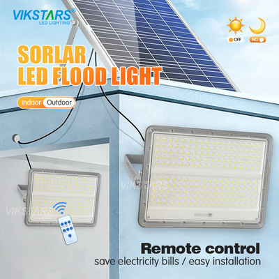 दूरस्थ नियंत्रण IP65 सौर एलईडी बाढ़ रोशनी आउटडोर जलरोधक 200w
