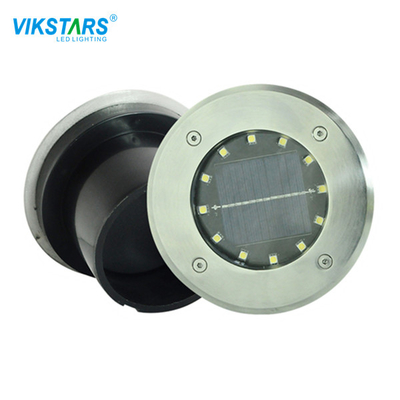 गार्डन के लिए ODM 3W राउंड सोलर ग्राउंड लाइट्स आउटडोर 160lm / W