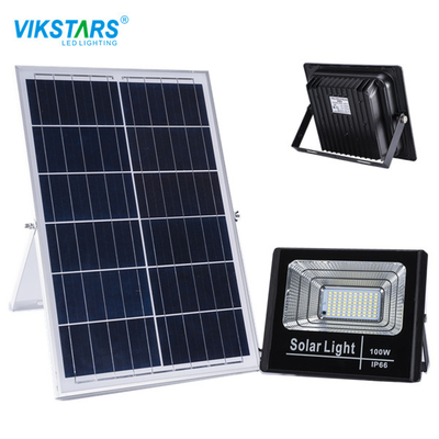 3.7 वी बैटरी के साथ 30W 60W सौर 100W एलईडी फ्लड लाइट एल्यूमिनियम ब्रैकेट आर्म
